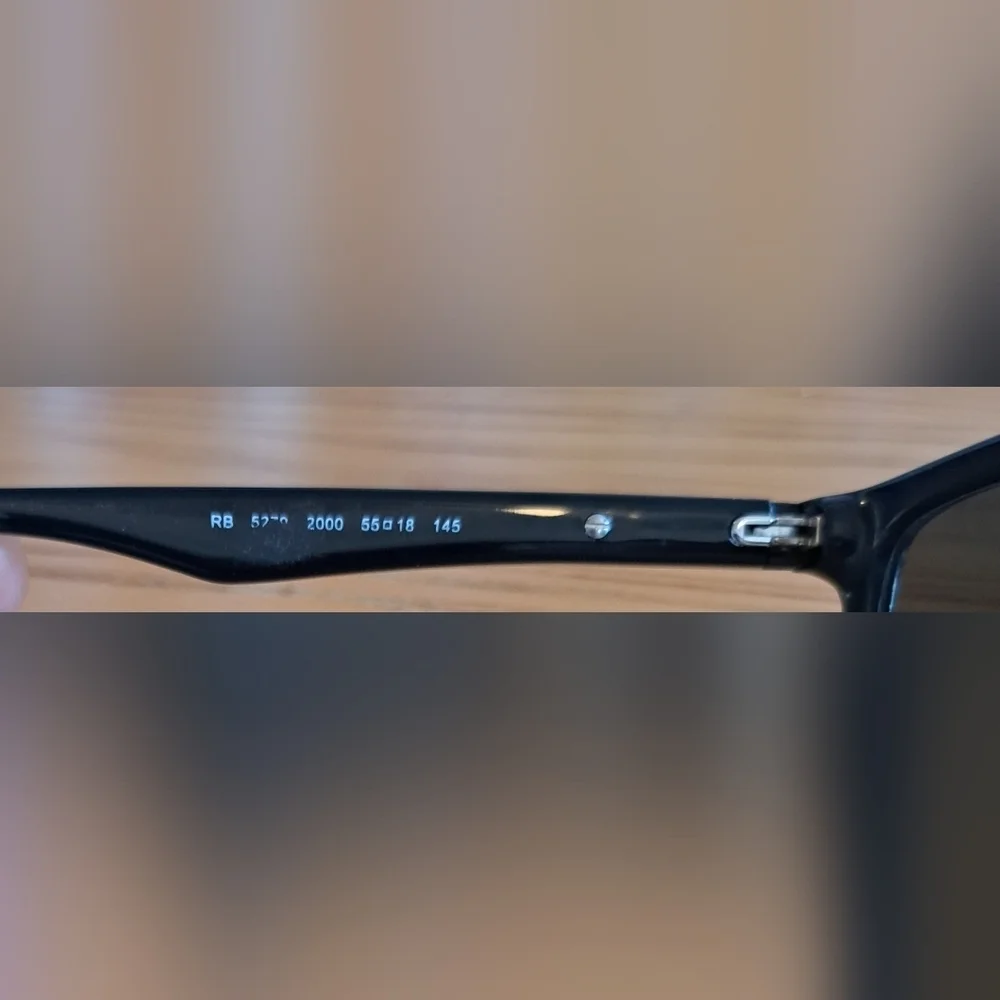 Ray Ban RB5279 Black Rectangle Neutral Casual Sunglasses Glasses Shades Frames